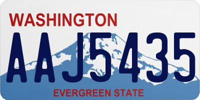 WA license plate AAJ5435