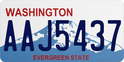 WA license plate AAJ5437