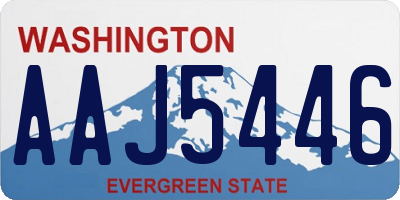WA license plate AAJ5446