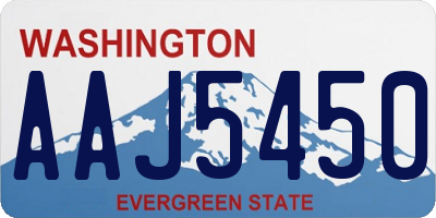 WA license plate AAJ5450