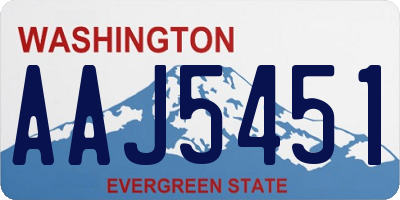 WA license plate AAJ5451