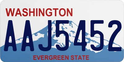 WA license plate AAJ5452
