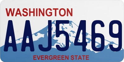 WA license plate AAJ5469