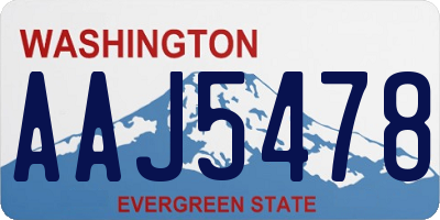 WA license plate AAJ5478