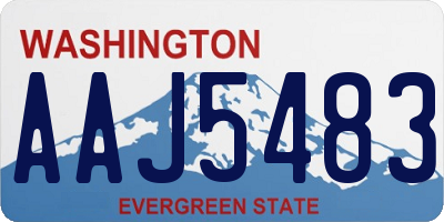 WA license plate AAJ5483