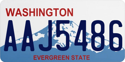 WA license plate AAJ5486