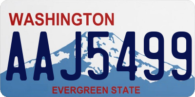 WA license plate AAJ5499