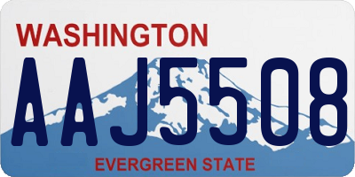 WA license plate AAJ5508