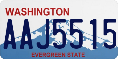 WA license plate AAJ5515