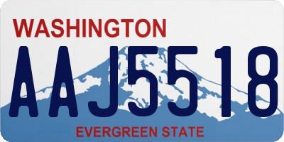 WA license plate AAJ5518
