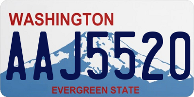 WA license plate AAJ5520
