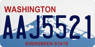 WA license plate AAJ5521