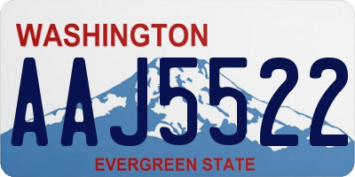 WA license plate AAJ5522