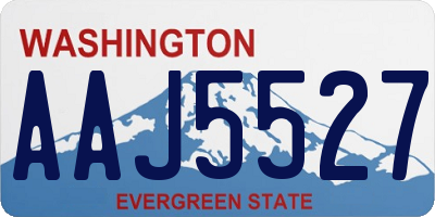 WA license plate AAJ5527