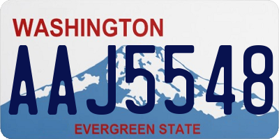 WA license plate AAJ5548