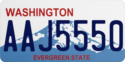 WA license plate AAJ5550