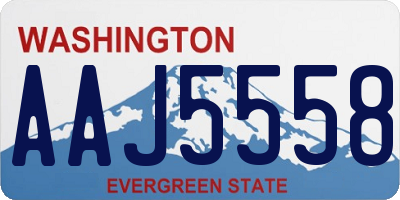 WA license plate AAJ5558