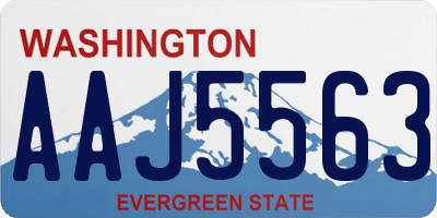 WA license plate AAJ5563