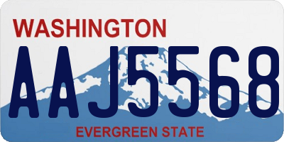 WA license plate AAJ5568
