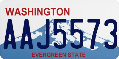 WA license plate AAJ5573