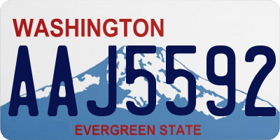 WA license plate AAJ5592