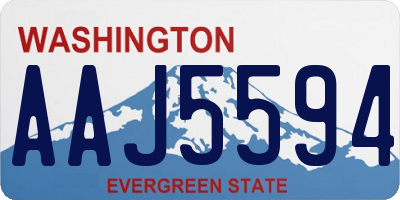WA license plate AAJ5594