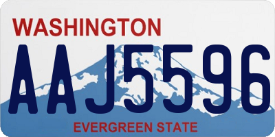 WA license plate AAJ5596