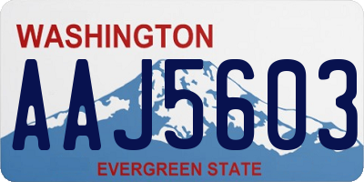 WA license plate AAJ5603