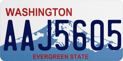 WA license plate AAJ5605