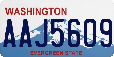 WA license plate AAJ5609