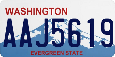 WA license plate AAJ5619
