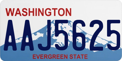WA license plate AAJ5625