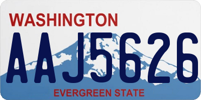 WA license plate AAJ5626