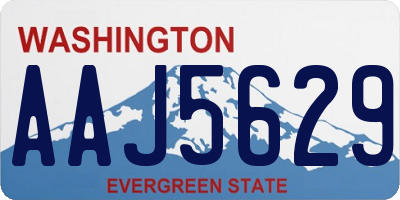 WA license plate AAJ5629