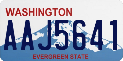 WA license plate AAJ5641