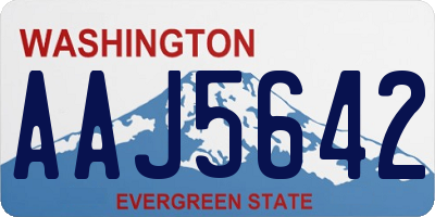 WA license plate AAJ5642