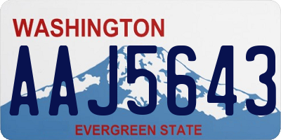 WA license plate AAJ5643