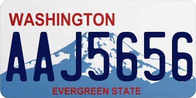 WA license plate AAJ5656