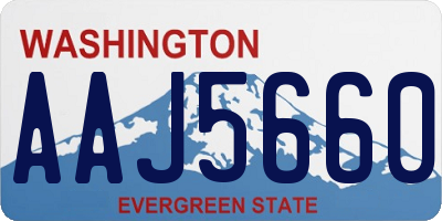 WA license plate AAJ5660