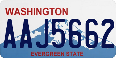 WA license plate AAJ5662