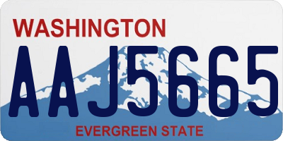 WA license plate AAJ5665