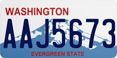 WA license plate AAJ5673
