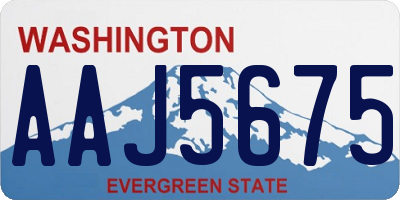 WA license plate AAJ5675