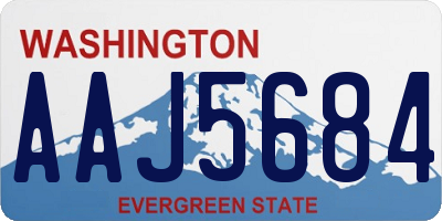 WA license plate AAJ5684