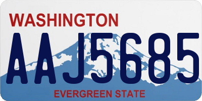 WA license plate AAJ5685