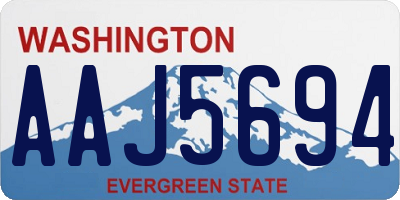 WA license plate AAJ5694