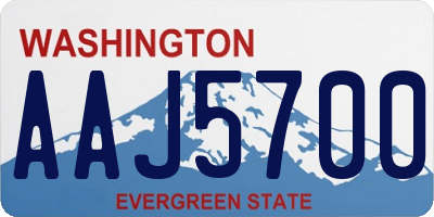 WA license plate AAJ5700