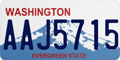 WA license plate AAJ5715