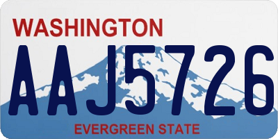 WA license plate AAJ5726