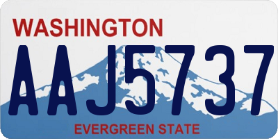 WA license plate AAJ5737